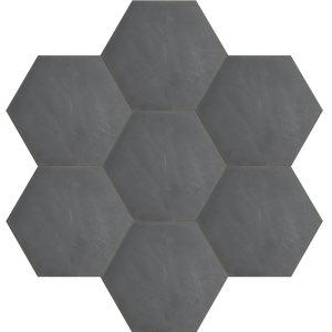 Heksagonalne kafle jednobarwne - czarne