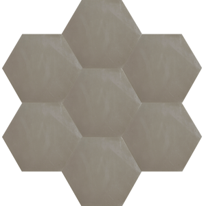 Heksagonalne płytki jednobarwne - szare