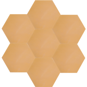 Heksagonalne płytki jednobarwne - piaskowe