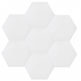 Heksagonalne płytki jednobarwne - białe